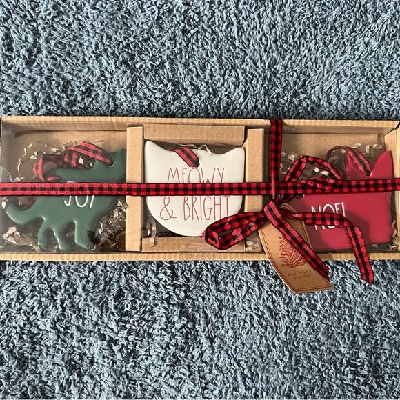 Rae Dunn Cat Christmas Ornaments NIB - Picture 6 of 6